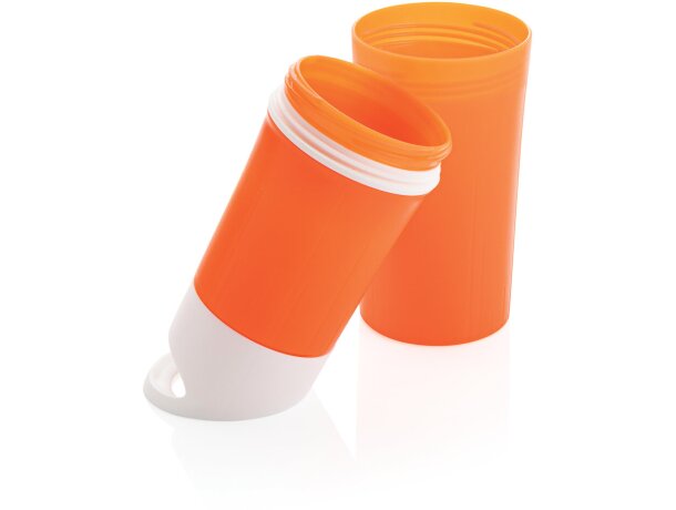 Botellas de agua reutilizables de caña de azúcar sin aceite aptas lavavajillas Naranja detalle 26