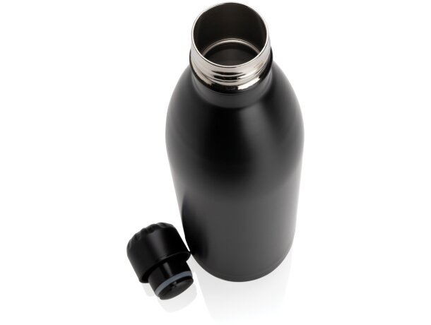 Botella de acero inoxidable al vacío de color sólido 1L Negro detalle 3