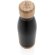 Botella acero inoxidable al vacío con tapa y fondo de bambú Negro detalle 5