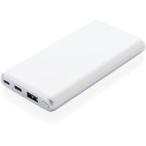 Batería externa 10000 mAh PD carga rápida blanca