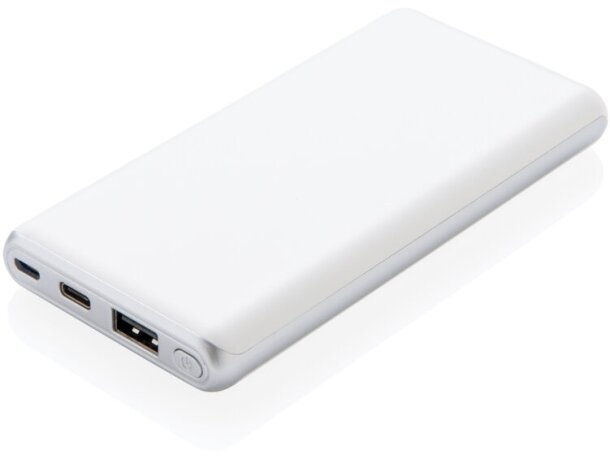 Powerbank 10000 mAh carga rápida PD compatible iPhone Macbook Blanco detalle 11
