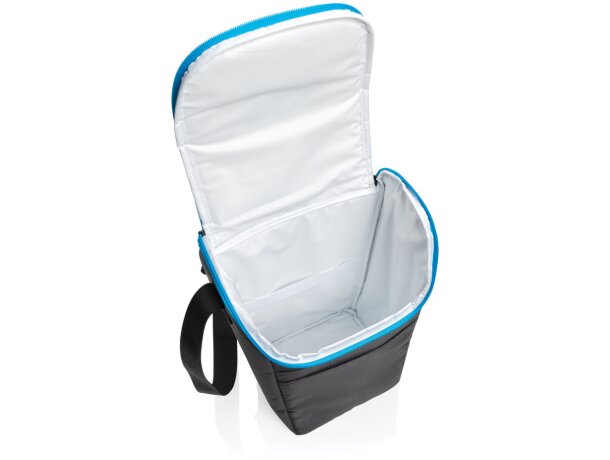 Bolsas térmicas bandolera de poliéster Explorer Negro/azul detalle 2
