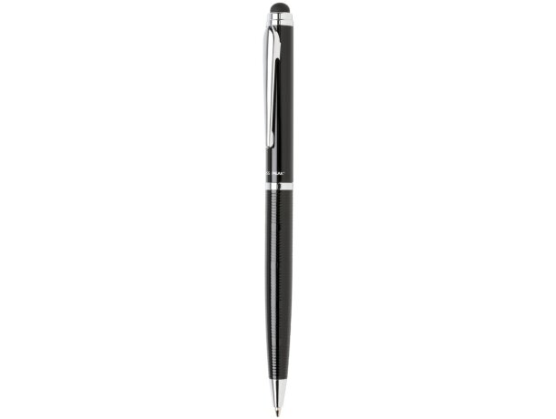 Bolígrafos con puntero promocionales en caja de tubo tinta azul Swiss Peak Negro/plata detalle 6
