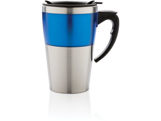 Taza de acero termo con tapa Azul/plata detalle 8