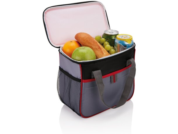 Neveras originales con capacidad para 6 Latas de poliéster Básica Rojo/gris detalle 7