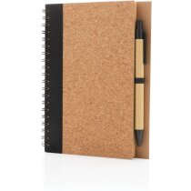 Libreta espiral corcho natural hojas recicladas