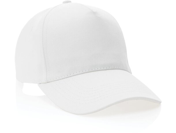 Gorra de algodón reciclado Impact 280gr con trazador AWARE™ Blanco detalle 17