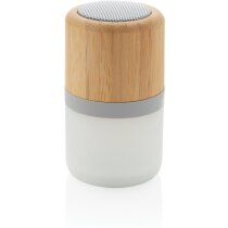 Altavoz Bambú 3W con luz cambiante personalizado