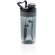 Botella antigoteo con auriculares inalámbricos personalizada antracita/negro