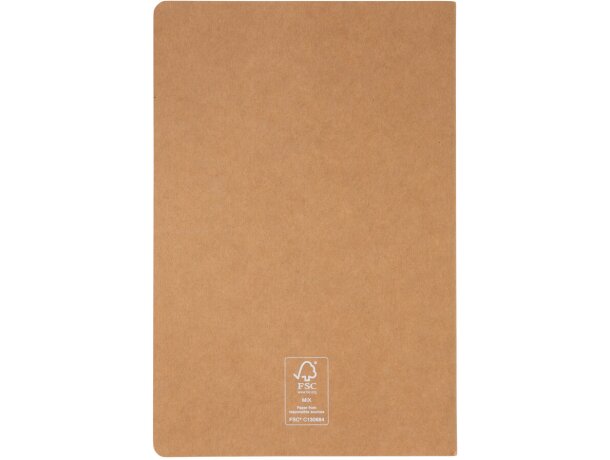 Libreta A5 de tapa blanda estándar FSC® Marron detalle 16