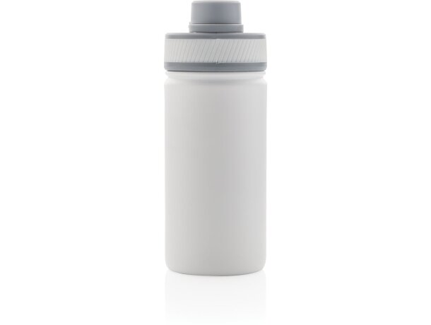 Botella de acero inoxidable al vacío con tapa deportiva 550m Blanco/gris detalle 15