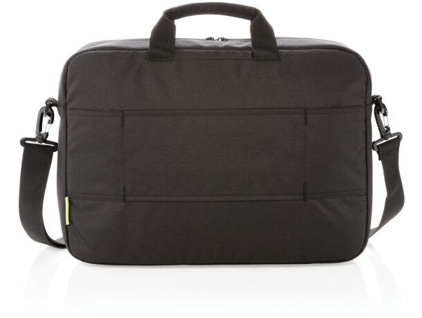 Maletín Soho para portátil 15.6 RPET sin PVC Negro/verde detalle 3