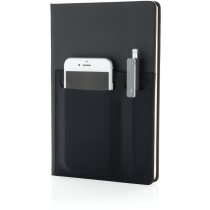 Cuaderno A5 con tapa PU y espacio para teléfono