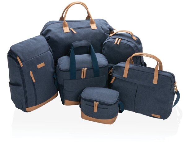 Bolsa termica publicitaria algodón reciclado Azul detalle 32
