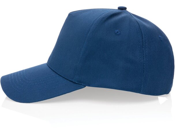 Gorra de algodón reciclado Impact 280gr con trazador AWARE™ Azul marino detalle 71