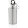 Botella deportiva de aluminio reutilizable con mosquetón Plata detalle 8