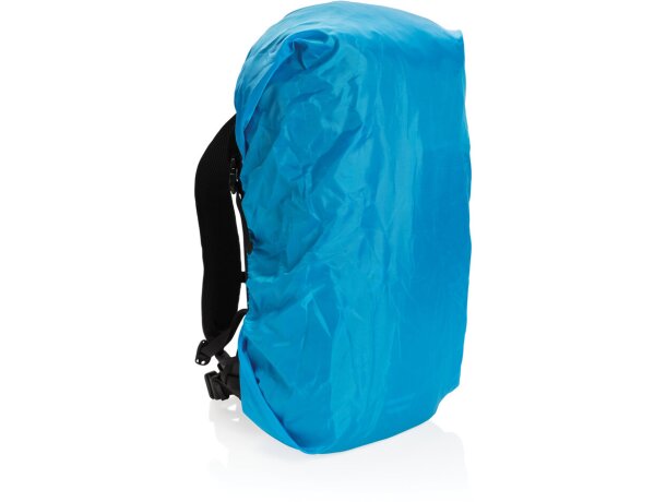 Mochila grande Explorer de senderismo 40L sin PVC Negro/azul detalle 13