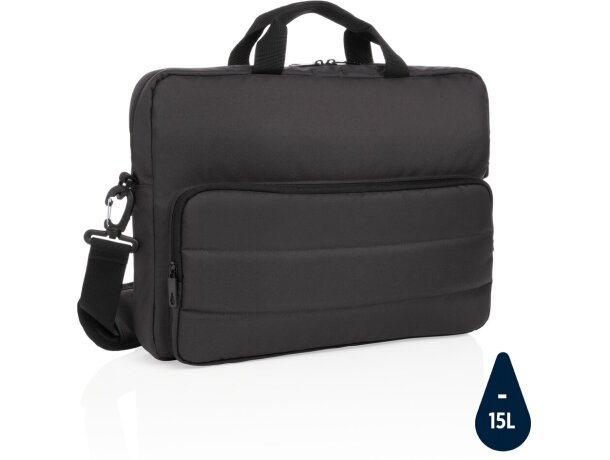 Maletín Impact AWARE RPET 15,6 con espacio para logo trazable Azul marino detalle 30