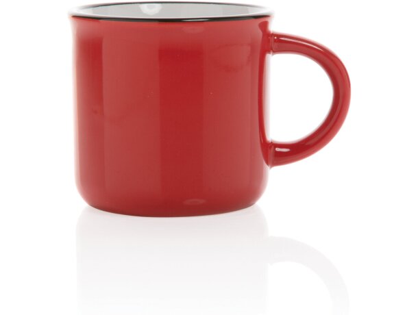 Taza de cerámica vintage Rojo detalle 25