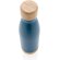Botella acero inoxidable al vacío con tapa y fondo de bambú Azul detalle 19