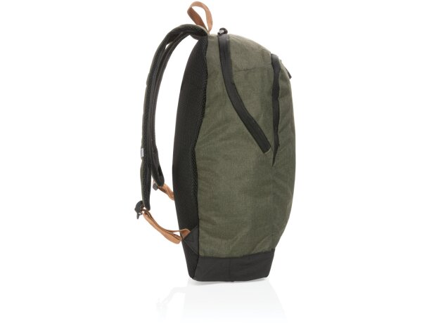 Mochila ecológica para publicidad con poliéster reciclado y trazador AWARE Verde detalle 30