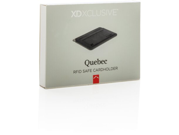 Tarjeteros corporativos bloqueo rfid ultra delgado para 8 tarjetas Negro/gris detalle 19
