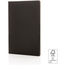 Cuaderno A5 papel FSC crema rayado tapa blanda