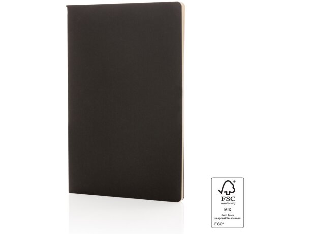 Libreta A5 de tapa blanda estándar FSC® Marron detalle 22