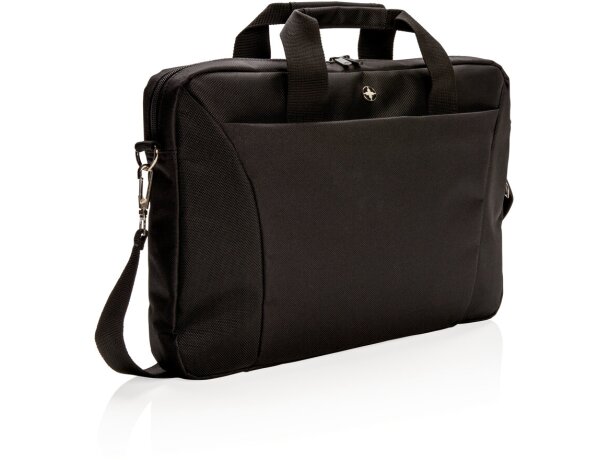 Maletín Swiss Peak acolchado portátil 15.4 y tablet poliéster Negro detalle 7