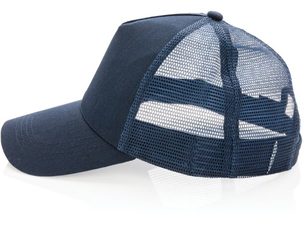 Gorra 5 paneles de algodón cepillado 190 gr Impact AWARE ™ Azul marino detalle 44