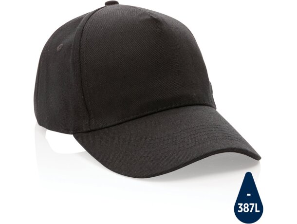 Gorra de algodón reciclado Impact 280gr con trazador AWARE™ Azul marino detalle 79