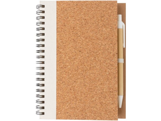 Cuaderno espiral de corcho con bolígrafo Blanco detalle 9