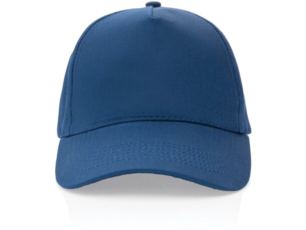 Gorra de algodón reciclado Impact 280gr con trazador AWARE™ Azul marino detalle 70