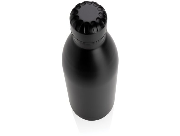 Botella de acero inoxidable al vacío de color sólido 1L Negro detalle 2
