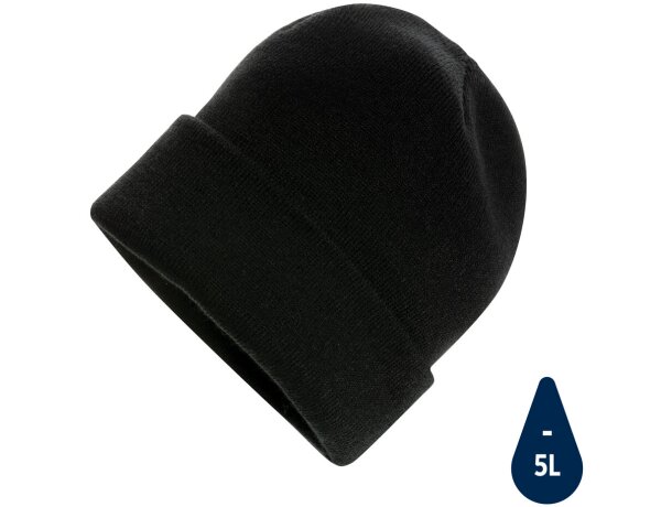 Gorro plegable Impact AWARE Polylana con poliéster reciclado Azul marino detalle 21