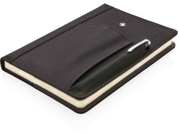 Set de libreta con bolígrafo para merchandising tinta azul Negro detalle 2