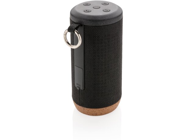 Altavoz Baia 10W bluetooth impermeable con base corcho natural Negro detalle 12