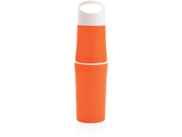 Botellas de agua reutilizables de caña de azúcar sin aceite aptas lavavajillas Naranja detalle 25