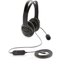 Auriculares USB Guozhen con micrófono ajustable ABS