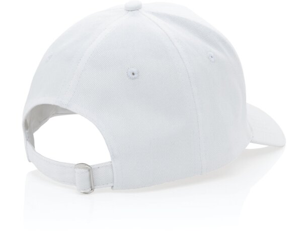 Gorra de algodón reciclado Impact 280gr con trazador AWARE™ Blanco detalle 15