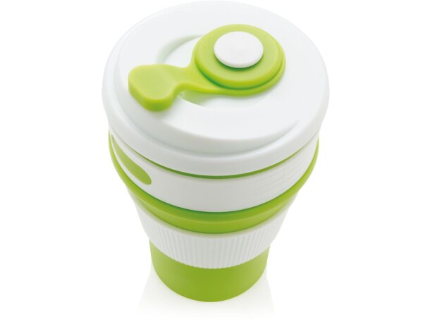 Tazas plegable de silicona Verde detalle 34