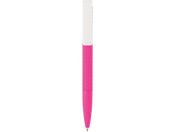 Bolígrafos con nombre plástico con clip tinta azul Rosa/blanco detalle 2