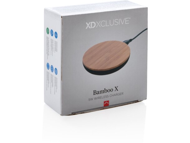 Cargador inalámbrico 5W bambú X personalizado