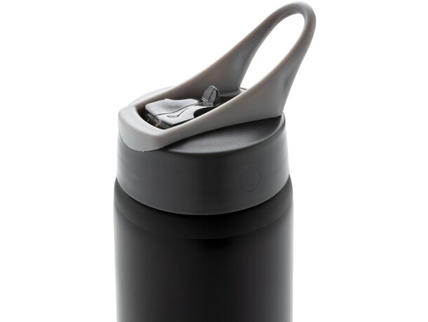 Botella deportiva con logo asa de transporte polipropileno Negro detalle 11