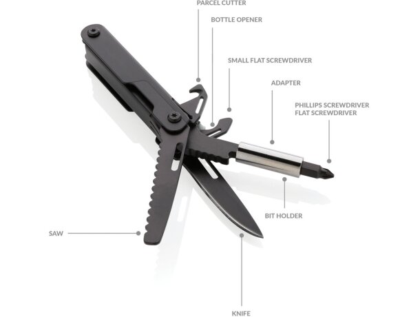 Multiherramienta de bolsillo Gear X Negro detalle 1