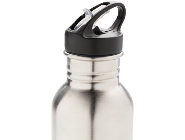 Botella de actividad acero inoxidable Deluxe Plata detalle 30