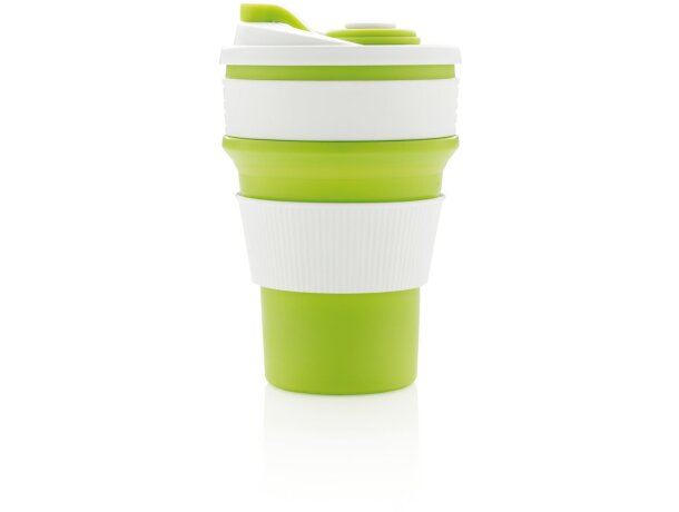 Tazas plegable de silicona Verde detalle 36