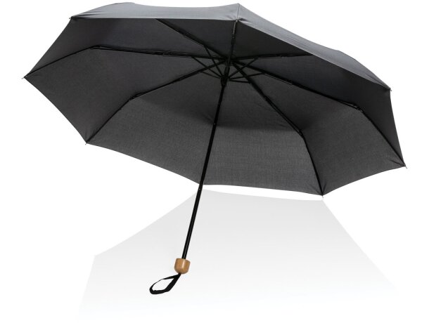 Paraguas Mini RPET 190T de bambú 20.5 personalizado