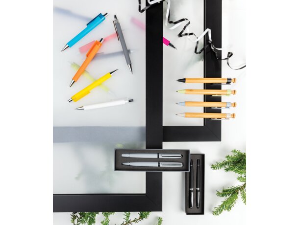 Bolis ecológicos de bambú y paja de trigo tinta azul Negro detalle 6