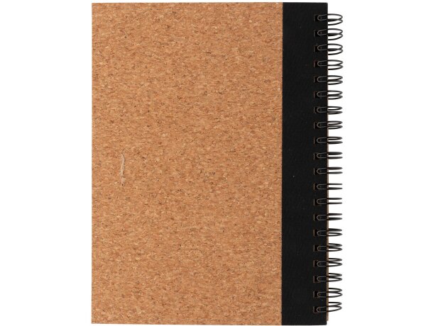 Cuaderno espiral de corcho con bolígrafo Negro detalle 3